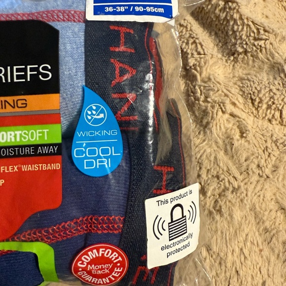 Hanes Sport Styling Boxer Briefs - Blue and Red - Picture 4 of 6